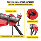 6  Tripod Pipe Chain Vise Stand W  Steel Legs   Rubber Mounts Bib