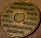 Alcoholics Anonymous Aa 18 Year Bronze Medallion Coin Chip Token Sobriety Sober