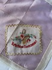 Vintage Hankie With Crochet Lace Trim Silk Sweetheart