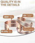 Pure Copper Magnetic Bracelet Arthritis Pain Therapy Energy Cuff Tree Of Life