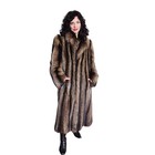 Vintage 1970s Fur Coat Silver Tipped Raccoon Womens Large   Mens Medium