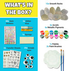 Rock Painting Kit Deluxe  Arts And Crafts For Girls Boys Age 6   12 Rocks Tween