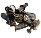 Nautical Brass Sextant With Wooden Box Antique Working Marine Ship Navigational