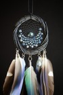 Mini Handmade Dream Catcher Iridescent Beads Colorful Feathers Boho Wall Decor