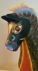 Vtg 16  Mexico Folk Art Wood Carving Hand Painted Horse Antonio Mandarin Oaxaca