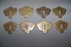 Eight  Reproduction  Cast Brass  Keyhole Covers  With Nice Design - See Info