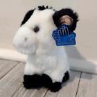 Russ Berrie Applause 6  Plush Black White Baby Calf Stuffed Animal 49591 