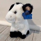 Russ Berrie Applause Plush Black White Baby Calf 6  Stuffed Animal 49591