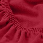 Bare Home Queen Extra Soft Double Brushed Red Flannel 100   Cotton Fitted Sheet 