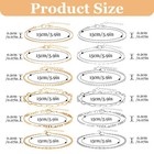 12pcs Gold silver Ankle Bracelets For Women Layered Waterproof 14k Cuban Link Ch