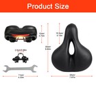 Comfort Wide Big Bum Soft Gel Cruiser Bike Saddle Bicycle Seat Air Cushion Pad