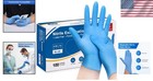 Durable Blue Nitrile Gloves  Large  100 Count     Safe For Food Prep   Healthcare