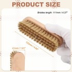 Shoe Cleaning Brush 5 x2  Beech Wood Pig Bristle Boot Polish Brushes  Brown