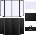 Dj Facade Booth Portable Event Cover Screen-foldable 4 Detachable Metal Frame   