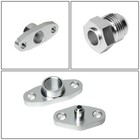 Black 10an Turbo Return Oil Hose Drain Feed Line Flange T3 T4 T04e T70 T60 Gt35