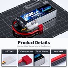 2x Zeee 11 1v 50c 3s Lipo Battery 3000mah T Plug For Rc Airplane Uav Drone Car