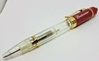 Vintage Red Budweiser  lightedpen  Beer Gold Tone Trim 