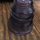 Antique Whitall Tatum No  1 Purple Insulator Imperfections Bottom Inside