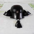 Japanese Samurai Armor Helmet Battle Face Black Armor Cosplay Stage Performance