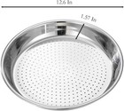 2-pack 12 6  Stainless Steel Steamer Plates Round Food Steaming Net Silver