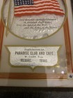 Vintage Art Deco Paradise Club   Cafe Kilgore Texas Star Spangled Banner Framed