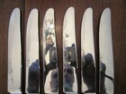 Set 6 Hollow Dinner Knives  Vintage Community Oneida Silverplate Grosvenor Pat