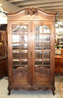 French Antique Normandy Oak Louis Xv 2 Door Armoire Bookcase   Display Cabinet