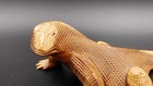 Vtg  Folk Art Wood Carved Kimodo Dragon Monitor Lizard Sculpture Figure