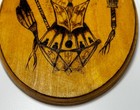 Cr Yazzie Oval Plaque Native American Wood Burning Art Eagle Wall Hanging 2005