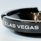 Vintage Las Vegas Hilton Hotel Casino  Elvis Nevada Glass Black Ashtray