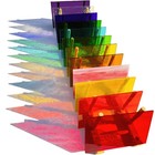 12 Sheets Rainbow Transparent Stained Glass  4x6  Art Glass For Crafts   Mosaic