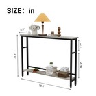 39 4  Slim Console Table W  2-tier Shelves  Narrow 6  Entryway Table For Hallway