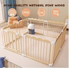 Baby Playpen Natural Wood Playpen For Babies And Toddlers Portable Infant Play