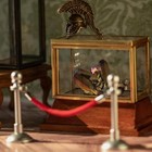 1 12 Scale Dollhouse Miniature Retractable Fence Red Rope Hotel Lobby Guardrail