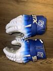 Stx Surgeon Rzr  Large Lacrosse Gloves - White And Royal Blue Gently Used