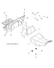 Polaris Backrest Box Support  Black  Genuine Oem Part 5450741-070  Qty 1