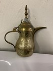 Vintage Middle East Hand Made Brass Coffee Tea Pot With Spout