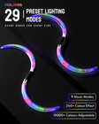 Led S-shape Staff For Poi Dancers  241 Light Modes Usb Rechargeable Magic Staff
