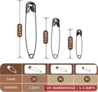 Safety Pins - 150 Pcs Assorted Sizes Black Pins Bulk - Small   Large Heavy Duty