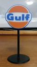Gulf Miniature Gas Station Sign- H o  Scale- Mini Sign Display Diorama 4  Tall 