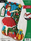 Vintage Christmas Bucilla Felt Christmas Stocking Kit 89457e Diy Personalize
