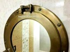 Antique Brass 12  Porthole Nautical Maritime Ship Wall Mirror Home Decorative