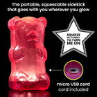 Squeezable Gummy Bear Night Light - Rechargeable  Portable  Squishy Lamp  60-   