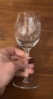 Set Of 2 Etched Floral Wine Glass Depression Era 6 1 2 Inches Tall Holds 6 Oz 