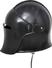 Medieval Steel Wearable Helmet Knight Templar Black Helmet Costume For Adults 