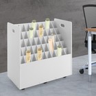50-slot Blueprint Organizer  Roll File Storage Holder  Movable Roll File Cart