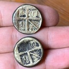 Set Of 2 Rare Ancient Greek Aegina Turtle Stater Bronze Coins Authentic