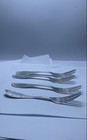 Gorham Sterling Silver Dinner Fork Set 4 Piece Floral Pattern Monogrammed 7 