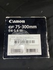 Canon Ef 75-300mm F 4-5 6 Iii Usm Telephoto Zoom Lens S n 28620694 W  Caps Mint