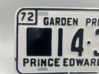 Prince Edward Island  garden Province  License Plate   12-314 --  72